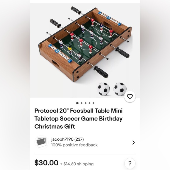 Protocol mini-soccer/foosball 20”, table top game, requires assembly - Picture 4 of 4